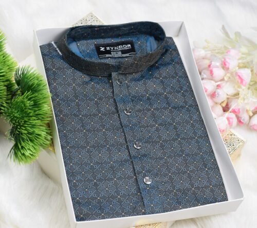 Zynoor Premium Jacket Print Cotton Panjabi (Sea Green) – Code: 406 - Image 8