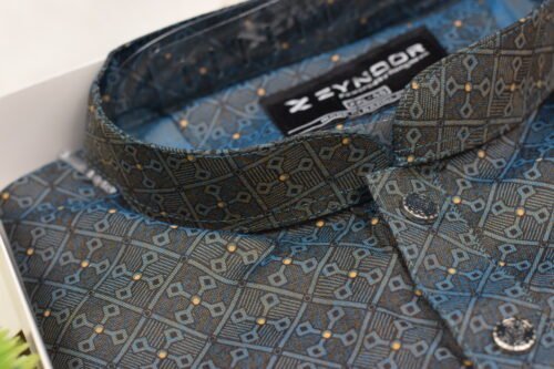 Zynoor Premium Jacket Print Cotton Panjabi (Sea Green) – Code: 406 - Image 2