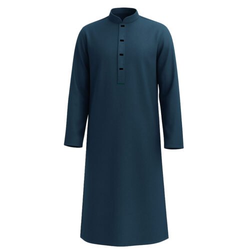 Zynoor Premium Microstitch Solid Panjabi – Dark Green