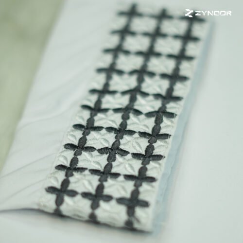 Zynoor China Micro Stitch Panjabi with Star Embroidery (White) - Image 5